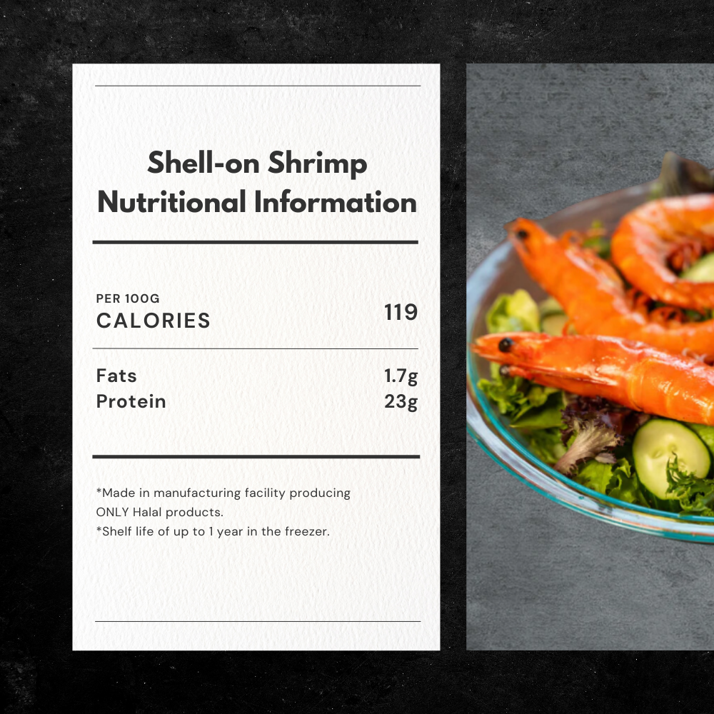 Fresh Frozen, Pre-cooked Gourmet Grade Jumbo Shrimp (Shell-on)