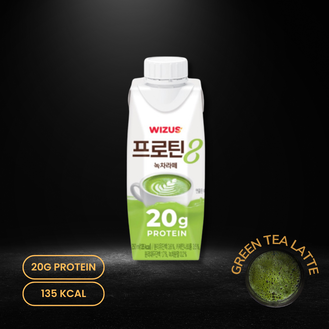 Wizus Protein Drink - Green Tea Latte (18 Bottles)
