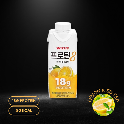 Wizus Protein Drink - Lemon Iced Tea (18 Bottles)