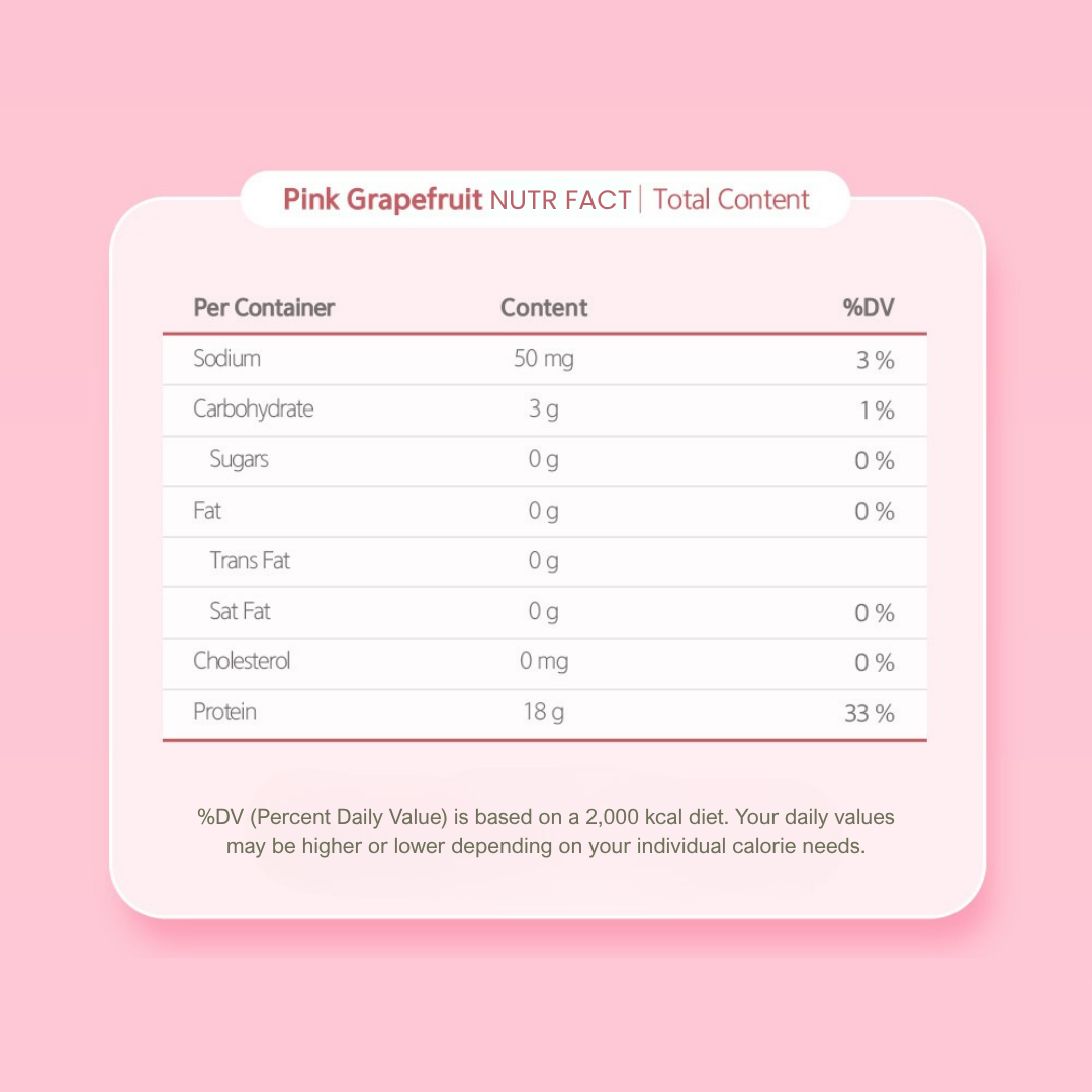 Calobye Sparkling Protein Drink - Pink Grapefruit