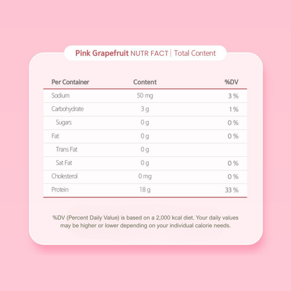 Calobye Sparkling Protein Drink - Pink Grapefruit