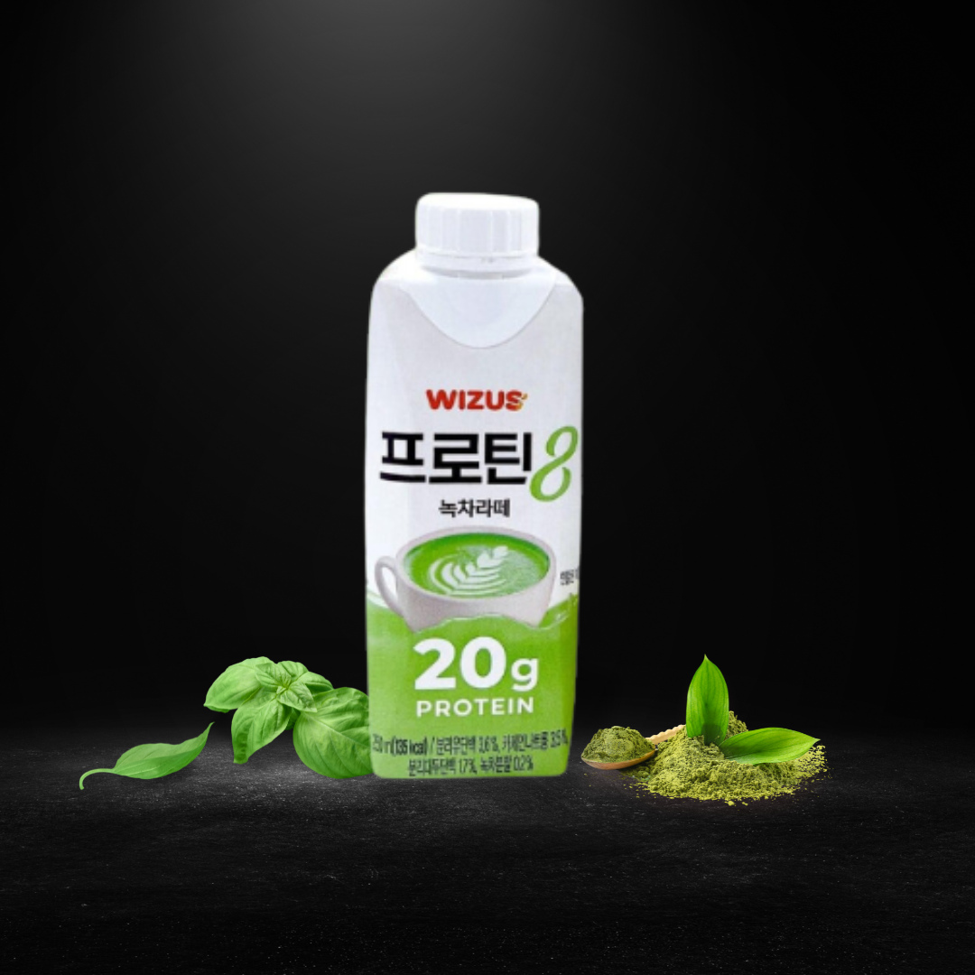 Wizus Protein Drink - Green Tea Latte (18 Bottles)