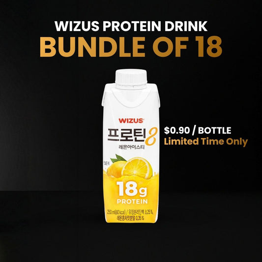 Wizus Protein Drink - Lemon Iced Tea (18 Bottles)